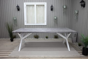 Hains Fasta Spisebord 220 cm - Svart/Grå/Hvit - Hagemøbler & utemiljø - Hagebord - Spisebord ute