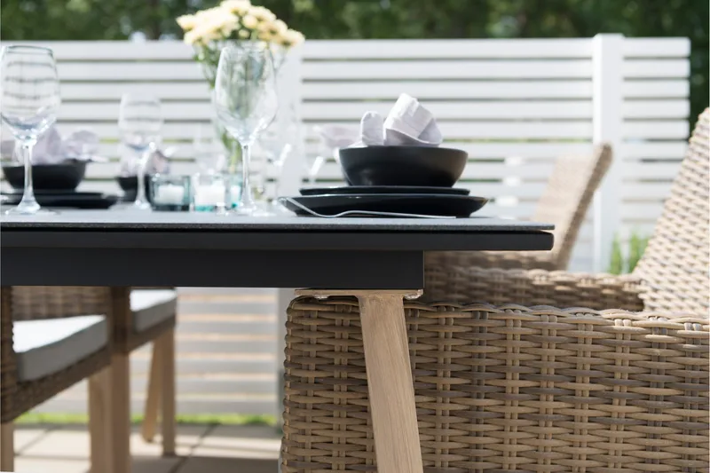 Hillerstorp Fyrsnäs Bord 90X160 Cm - Tre|Natur|Grå - Hagemøbler & utemiljø - Hagebord - Spisebord ute