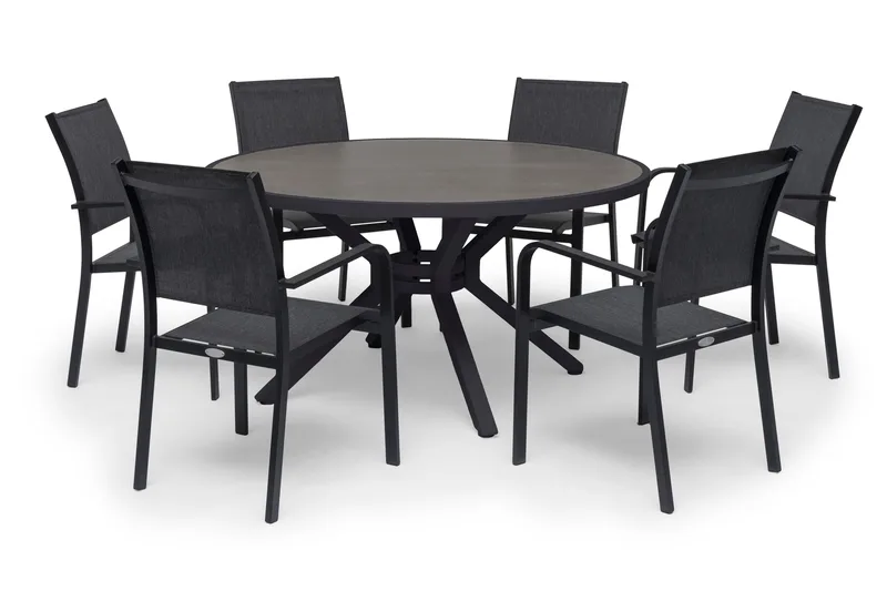 Hillerstorp Hånger Spisebord 140 cm Rundt Svart - Hillerstorp - Hagemøbler & utemiljø - Hagebord - Spisebord ute