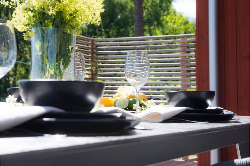 Hillerstorp Hunneslätt Bord 90X150 Cm - Svart|Grå - Hagemøbler & utemiljø - Hagebord - Spisebord ute