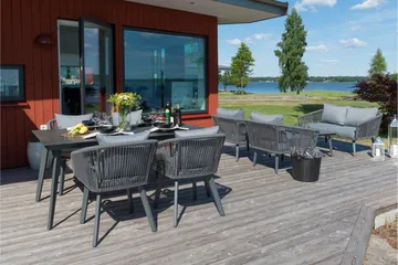 Hillerstorp Hunneslätt Bord 90X150 Cm - Svart|Grå - Hagemøbler & utemiljø - Hagebord - Spisebord ute