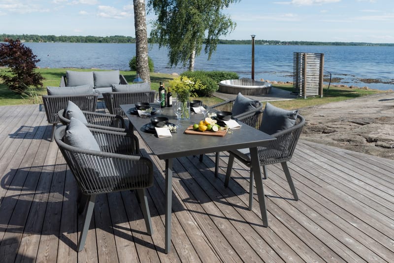 Hillerstorp Hunneslätt Bord 90X150 Cm - Svart|Grå - Hagemøbler & utemiljø - Hagebord - Spisebord ute