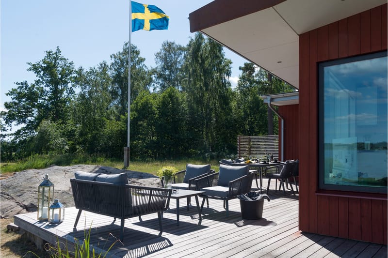 Hillerstorp Hunneslätt utebord 90x150 cm - Svart|grå - Hagemøbler & utemiljø - Hagebord - Spisebord ute