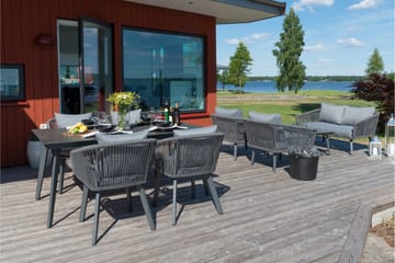 Hillerstorp Hunneslätt utebord 90x150 cm - Svart|grå - Hagemøbler & utemiljø - Hagebord - Spisebord ute