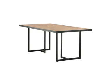 Khung Spisebord 200 cm - Svart/Brun - Hagemøbler & utemiljø - Hagebord - Spisebord ute