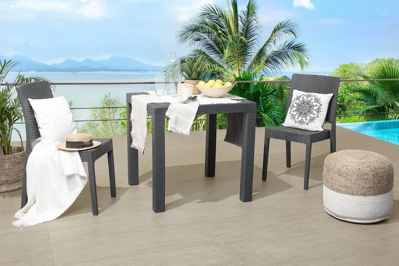 Knockytoul Hagebord 80x80 cm - Grå - Hagemøbler & utemiljø - Hagebord - Spisebord ute