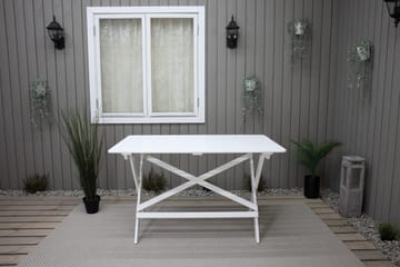 Larios Spisebord 126 cm - Hvit - Hagemøbler & utemiljø - Hagebord - Spisebord ute