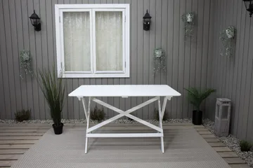 Larios Spisebord 126 cm - Hvit - Hagemøbler & utemiljø - Hagebord - Spisebord ute