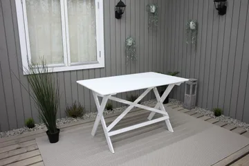 Larios Spisebord 126 cm - Hvit - Hagemøbler & utemiljø - Hagebord - Spisebord ute