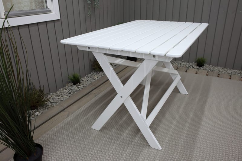 Larios Spisebord 126 cm - Hvit - Hagemøbler & utemiljø - Hagebord - Spisebord ute