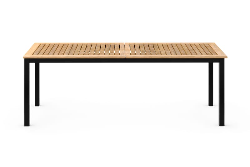 Las Vegas Forlengningsbart Spisebord 220x280x100 cm, Svart/Teak