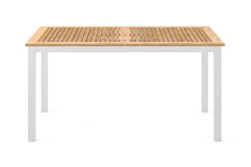 Las Vegas Uttrekkbart Spisebord Utendørs 152-210x90 cm - Hvit/Teak - Hagemøbler & utemiljø - Hagebord - Spisebord ute