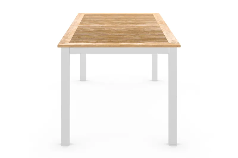 Las Vegas Uttrekkbart Spisebord Utendørs 220/280x100 cm - Hvit/Teak - Hagemøbler & utemiljø - Hagebord - Spisebord ute