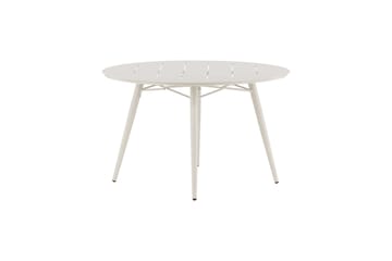 Lina Spisebord 120 cm Rundt - Beige - Hagemøbler & utemiljø - Hagebord - Spisebord ute