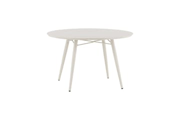 Lina Spisebord 120 cm Rundt - Beige - Hagemøbler & utemiljø - Hagebord - Spisebord ute