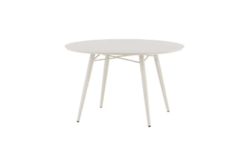 Lina Spisebord 120 cm Rundt - Beige - Hagemøbler & utemiljø - Hagebord - Spisebord ute