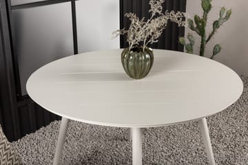Lina Spisebord 120 cm Rundt - Beige - Hagemøbler & utemiljø - Hagebord - Spisebord ute