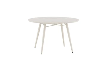 Lina Spisebord 120 cm Rundt - Beige - Hagemøbler & utemiljø - Hagebord - Spisebord ute