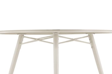 Lina Spisebord 120 cm Rundt - Beige - Hagemøbler & utemiljø - Hagebord - Spisebord ute