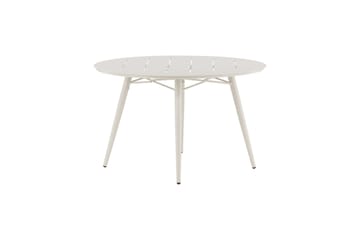 Lina Spisebord 120 cm Rundt - Beige - Hagemøbler & utemiljø - Hagebord - Spisebord ute