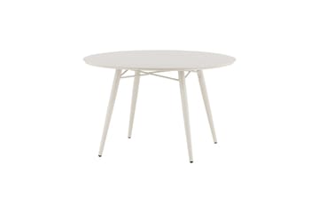 Lina Spisebord 120 cm Rundt - Beige - Hagemøbler & utemiljø - Hagebord - Spisebord ute