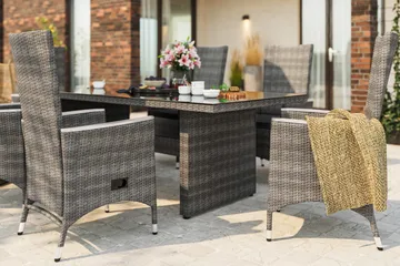 Majestic Spisebord 210x100 cm - Grå - Hagemøbler & utemiljø - Hagebord - Spisebord ute