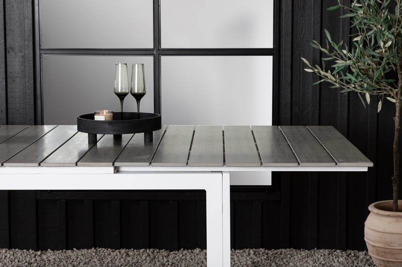 Matbord Levels Förlängningsbart 160-240 cm Hvit/Grå - Venture Home - Spisebord ute