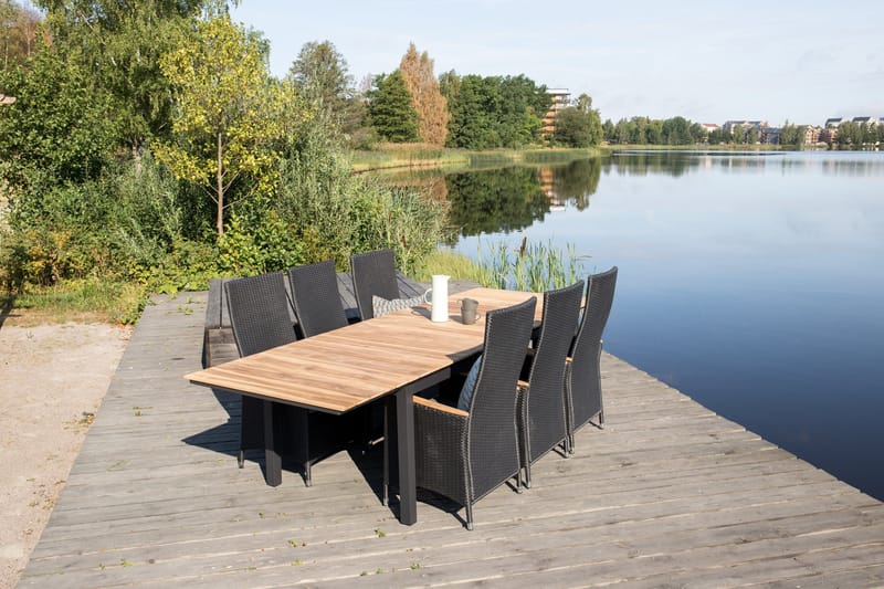 Mexico Forlengningsbart Spisebord 160-240 cm Brun/Svart - Venture Home - Hagemøbler & utemiljø - Hagebord - Spisebord ute