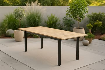 Mexico Forlengningsbart Spisebord 160-240 cm Brun/Svart - Venture Home - Hagemøbler & utemiljø - Hagebord - Spisebord ute