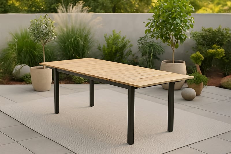 Mexico Forlengningsbart Spisebord 160-240 cm Brun/Svart - Venture Home - Hagemøbler & utemiljø - Hagebord - Spisebord ute