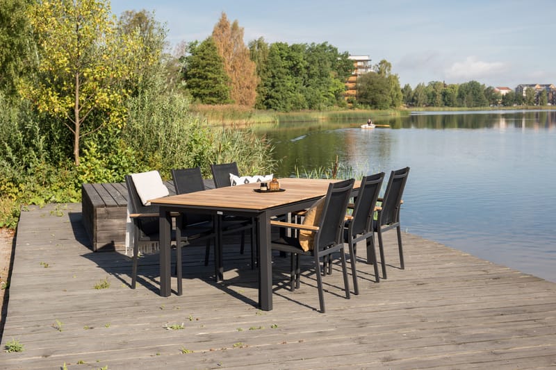 Mexico Forlengningsbart Spisebord 160-240 cm Brun/Svart - Venture Home - Hagemøbler & utemiljø - Hagebord - Spisebord ute