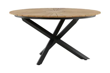 Mexico Spisebord Rundt 140 cm Brun/Svart - Venture Home - Hagemøbler & utemiljø - Hagebord - Spisebord ute