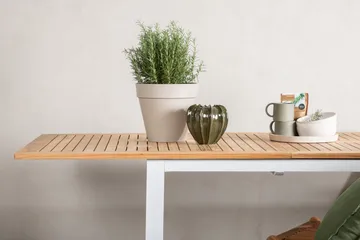 Panama Forlengningsbart Spisebord 224-324 cm Teak/Hvit - Teak/Hvit - Hagemøbler & utemiljø - Hagebord - Spisebord ute