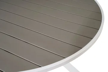Parma Spisebord 140 cm Rundt Hvit/Grå - Venture Home - Hagemøbler & utemiljø - Hagebord - Spisebord ute