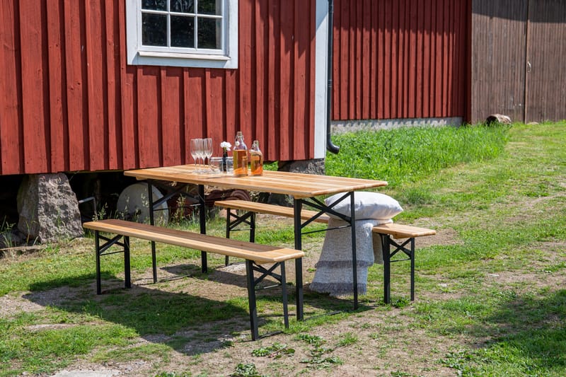 Piknikbord Guniess Sammenleggbart Svart/Natur - Venture Home - Spisebord ute