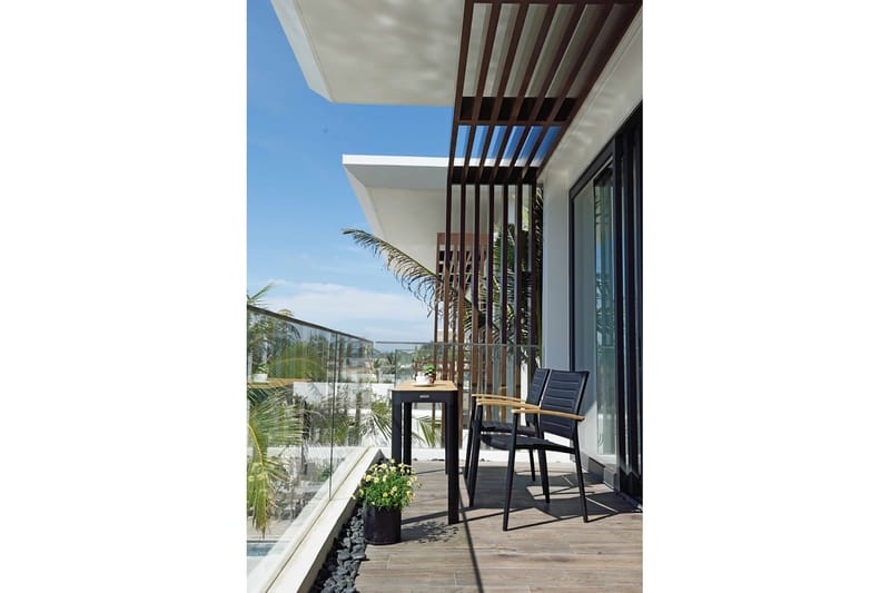 Portals Spisebord 143 cm - Svart/Tre - Hagemøbler & utemiljø - Hagebord - Spisebord ute