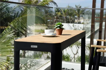 Portals Spisebord 143 cm - Svart/Tre - Hagemøbler & utemiljø - Hagebord - Spisebord ute