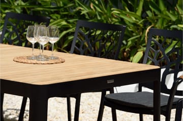 Portals Spisebord 209 cm - Svart/Tre - Hagemøbler & utemiljø - Hagebord - Spisebord ute
