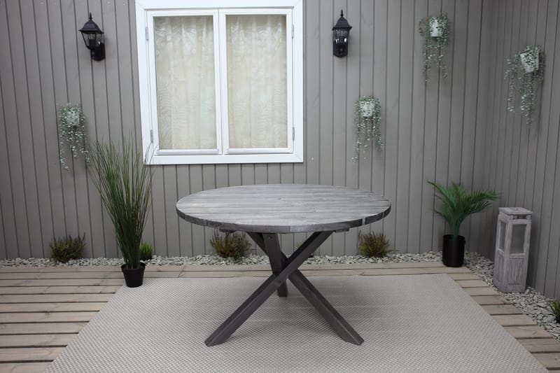 Scottsdale Fasta Spisebord 112 cm Rundt Shabby Chic - KWA - Hagemøbler & utemiljø - Hagebord - Spisebord ute