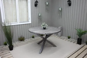 Scottsdale Fasta Spisebord 112 cm Rundt Shabby Chic - KWA - Hagemøbler & utemiljø - Hagebord - Spisebord ute
