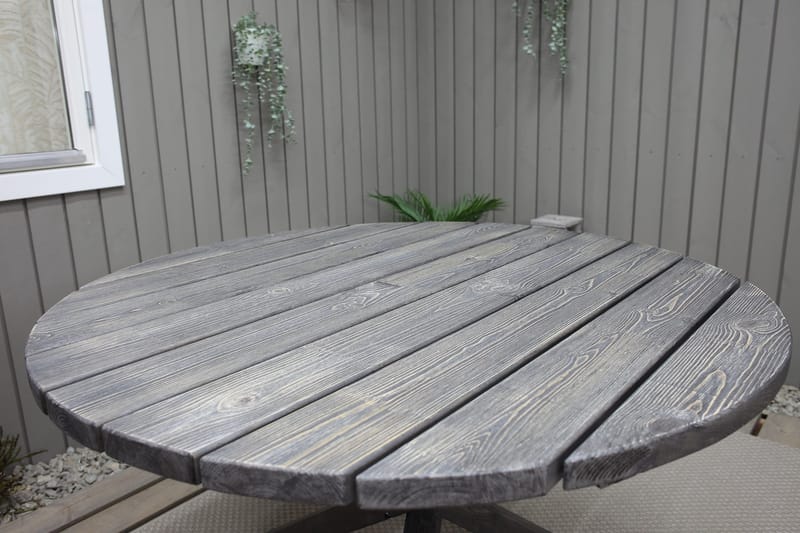 Scottsdale Fasta Spisebord 112 cm Rundt Shabby Chic - KWA - Hagemøbler & utemiljø - Hagebord - Spisebord ute