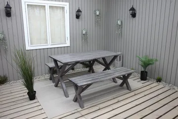 Scottsdale Fasta Spisebord 150 cm Shabby Chic - KWA - Hagemøbler & utemiljø - Hagebord - Spisebord ute