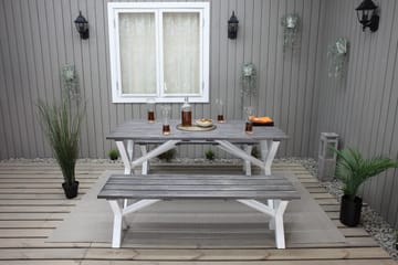 Scottsdale Spisebord 150 cm Grå/Hvit - KWA - Hagemøbler & utemiljø - Hagebord - Spisebord ute