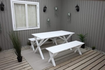 Scottsdale Spisebord 150 cm Hvit - Hagemøbler & utemiljø - Hagebord - Spisebord ute