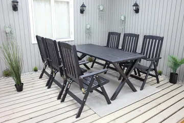 Scottsdale Spisebord 190 cm Svart - KWA - Hagemøbler & utemiljø - Hagebord - Spisebord ute