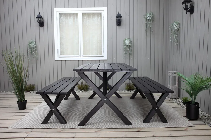 Scottsdale Spisebord 190 cm Svart - KWA - Hagemøbler & utemiljø - Hagebord - Spisebord ute