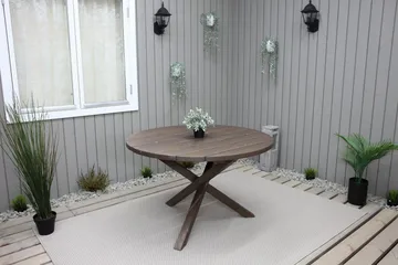 Scottsdale Spisebord Rundt 112 cm - Brun - Hagemøbler & utemiljø - Hagebord - Spisebord ute