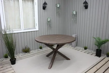 Scottsdale Spisebord Rundt 112 cm - Brun - Hagemøbler & utemiljø - Hagebord - Spisebord ute