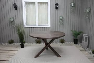 Scottsdale Spisebord Rundt 112 cm - Brun - Hagemøbler & utemiljø - Hagebord - Spisebord ute