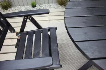 Scottsdale Spisebord Rundt 112 cm - Kaffesvart - Hagemøbler & utemiljø - Hagebord - Spisebord ute